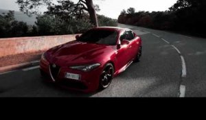 Alfa Romeo Giulia Quadrifoglio Driving on road | AutoMotoTV