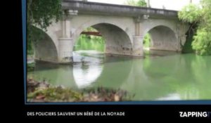 Des policiers plongent dans une rivière et sauvent un bébé de la noyade (Vidéo)