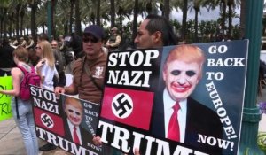 Pro et anti-Trump face à face avant un meeting Californie