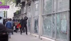 Incidents à Nantes en marge d'une manifestation contre la loi Travail