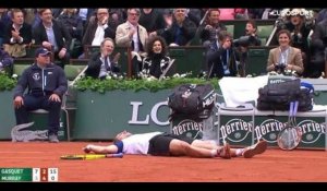 Richard Gasquet s'effondre face à Andy Murray (vidéo)