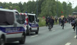 Loi travail: charge policière contre des manifestants à Rennes