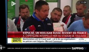 Euro 2016 : Expulsé, ce supporter russe défie la police et revient assister à un nouveau match (Vidéo)