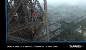 Des Russes escaladent illégalement la Tour Eiffel sans aucune protection (Vidéo)