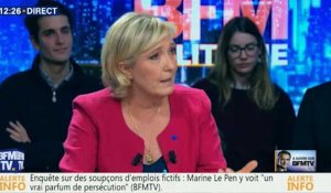 La tirade anti BFM de Marine Le Pen... sur BFM