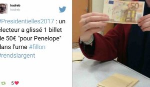 "Pour Penelope" : un électeur laisse un billet de 50 euros à la place d'un bulletin de vote !