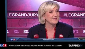 Marine Le Pen : Philippe Poutou ne mérite pas le débat selon elle