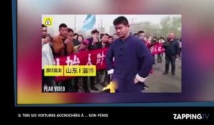 WTF : un chinois tire 6 voitures accrochées à son pénis (vidéo)