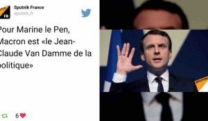 Pour Marine Le Pen, Macron est «le Jean-Claude Van Damme de la politique»