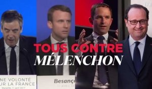 Fillon, Macron, Hamon et Hollande : tous contre Mélenchon ! 