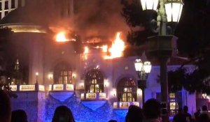 Les images de l'incendie sur le toit du célèbre Bellagio