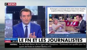 CNews : Florian Philippot revient sur son clash avec Anne-Sophie Lapix