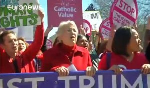 Journée de la femme : marches anti-Trump aux Etats-Unis