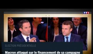 Hamon attaque Macron sur le financement de sa campagne