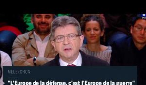 Pour Jean-Luc Mélenchon  « l'Europe de la défense, c'est l'Europe de la guerre »