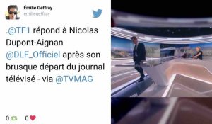 TF1 répond à Dupont-Aignan, qui a quitté le plateau en plein 20h samedi
