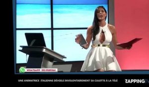 Une animatrice italienne dévoile sa culotte en direct à la télévision (vidéo)