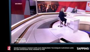 Marine Le Pen et David Pujadas agacés par les problèmes techniques sur France 2 (Vidéo)