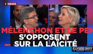 Mélenchon à Le Pen : "Fichez-nous la paix avec votre religion !"