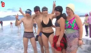 En Sibérie, ils patinent en maillot de bain par -10°C