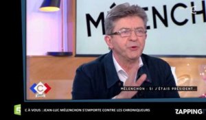 C à vous : Jean-Luc Mélenchon s'emporte contre Patrick Cohen et Anne-Elisabeth Lemoine (vidéo)