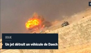 Près de Mossoul, un jet détruit un véhicule de Daech