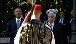 En Grèce, Obama tente de rassurer les Européens