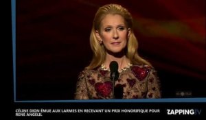 Céline Dion émue aux larmes en recevant un prix honorifique pour René Angélil
