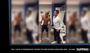 PSG : Lucas et Marquinhos tentent de faire danser Hatem Ben Arfa... en vain