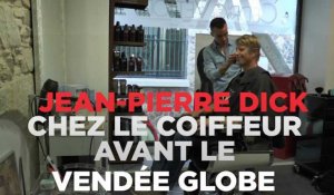 Vendée Globe : le skippeur Jean-Pierre Dick chez le coiffeur avant le départ