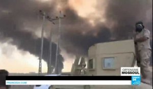 Irak : les jihadistes du groupe Etat islamique incendient des usines chimiques près de Mossoul
