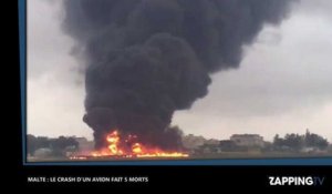 Malte : Le crash d'un avion fait cinq morts, les impressionnantes images (Vidéo)