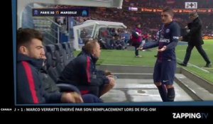 PSG-OM : Marco Verratti énervé contre Unai Emery après son remplacement (Vidéo)