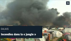 Incendies en série dans la "jungle de Calais".