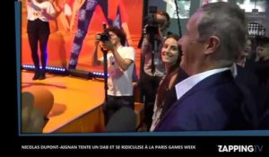 Nicolas Dupont-Aignan tente un DAB et se ridiculise à la Paris Games Week