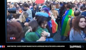 Manif pour tous : Un kiss-in géant pour lutter contre la manifestation (Vidéo)