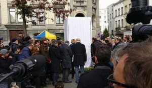 Inauguration du monument en hommage aux victimes des attentats  à Molenbeek