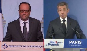 Les félicitations de Hollande et Sarkozy à Trump se ressemblent beaucoup