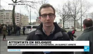 Attentats en Belgique : un suspect arrêté et légèrement blessé lors d'un raid à Schaerbeek