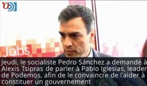 Espagne : Pedro Sanchez en appelle à Alexis Tsipras pour débloquer la situation