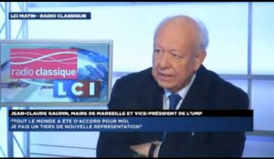 Jean-Claude Gaudin : "Tout l'appareil de l'Etat est mobilisé en faveur du candidat socialiste. Ce n'est pas déontologique"