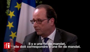 RDC : pour F. Hollande, "la constitution doit être respectée. Il y a une fin de mandat..."