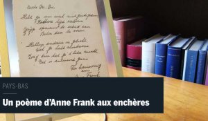 Un poème d'Anne Frank vendu à 140 000 euros aux enchères
