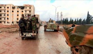 L'armée syrienne dans un quartier d'Alep, repris aux rebelles