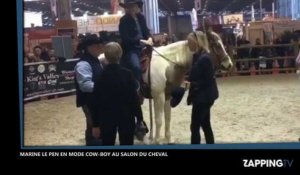 Marine Le Pen se prend pour un cow-boy au salon du cheval, la vidéo buzz