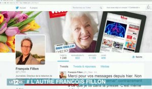 L'homonyme de François Fillon, harcelé, s'énerve sur Twitter - ZAPPING ACTU DU 29/11/2016