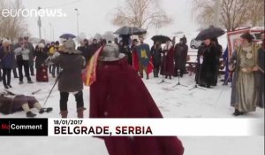 Serbie : bataille médiévale et baignade par moins zéro