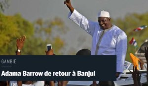 Gambie : Adama Barrow de retour en Gambie