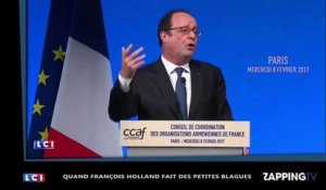 François Hollande ironise sur sa faible popularité