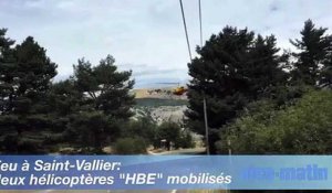 Feu à Saint-Vallier:  deux hélicoptères "HBE" mobilisés